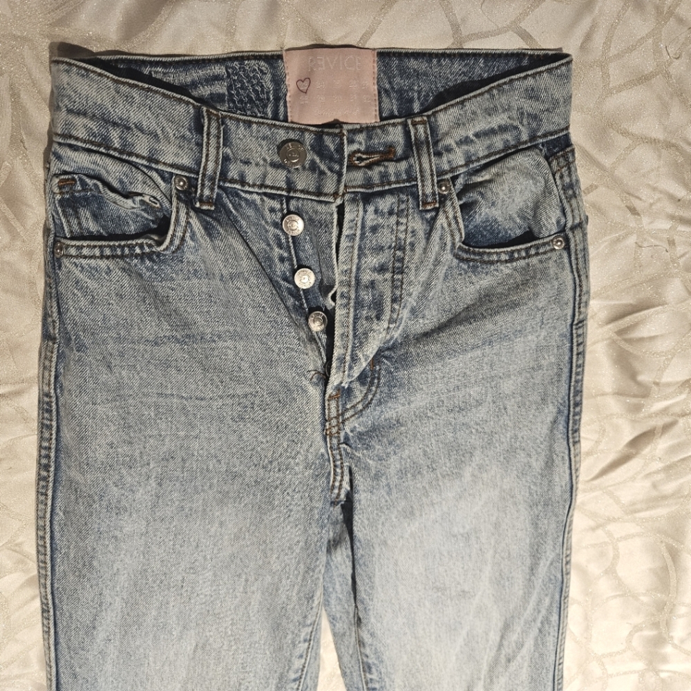 REVICE Denim Jeans | High Waisted Straight Leg | Size 23